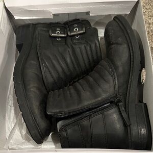 Nine West Black Moto Boots